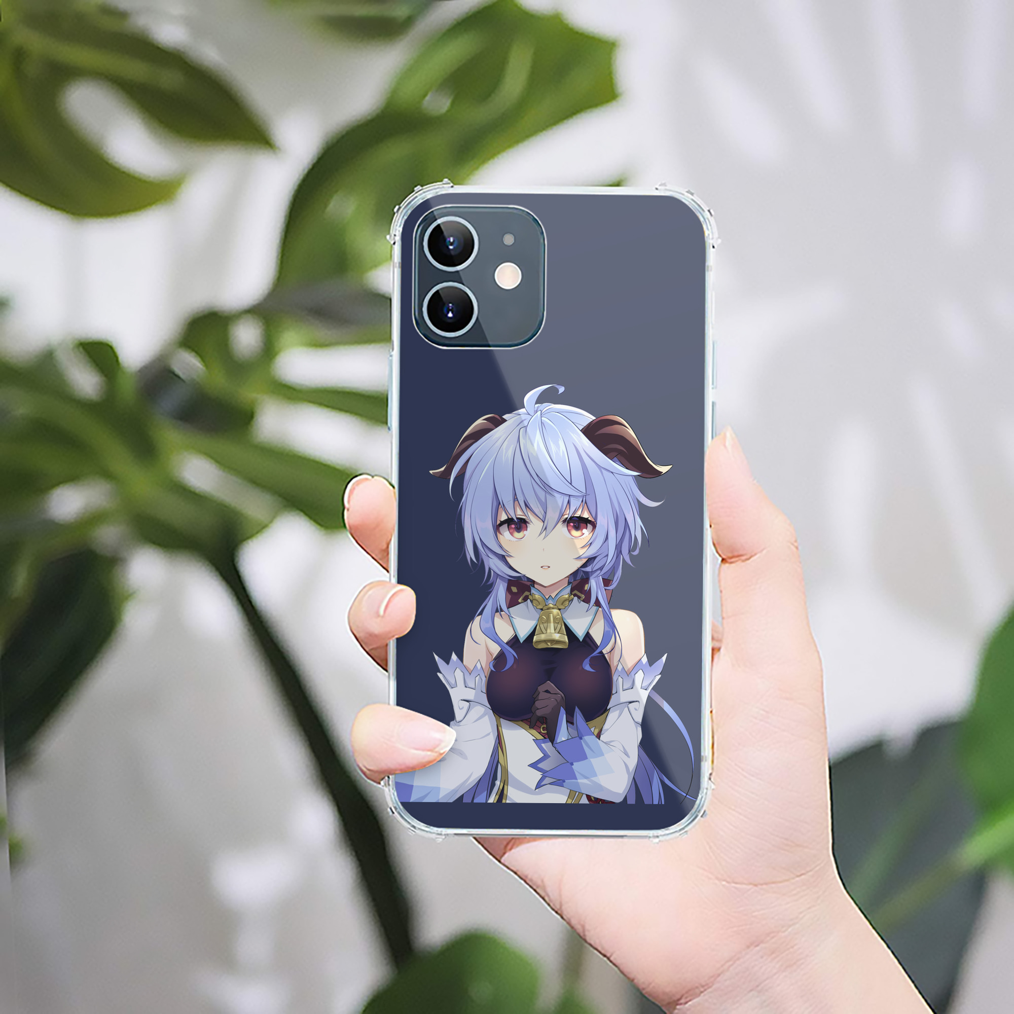 げんし神 甘雨 かんう genshin Ganyu 【iPhone 12シリーズ対応】透明スマホケース（クリアソフトケース）